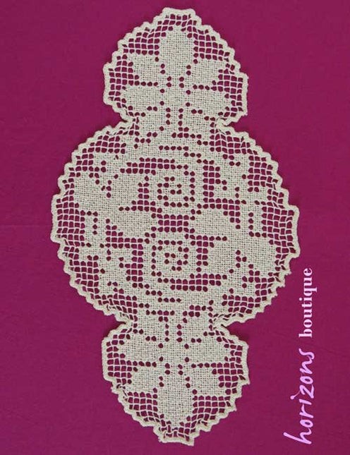 Dentelle - Napperon Ovale Beige 34cm