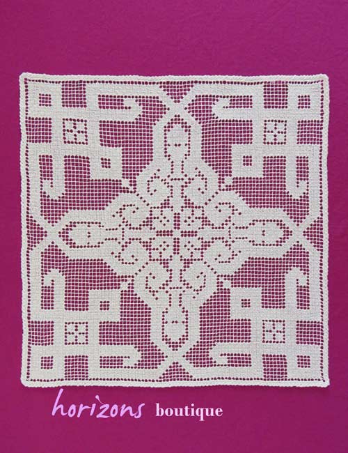 Dentelle - Carré Blanc 34cm