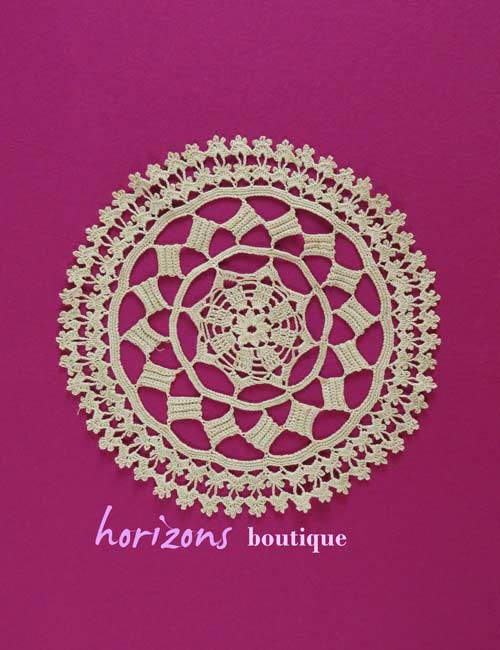 Dentelle - Napperon Rond Beige 30cm