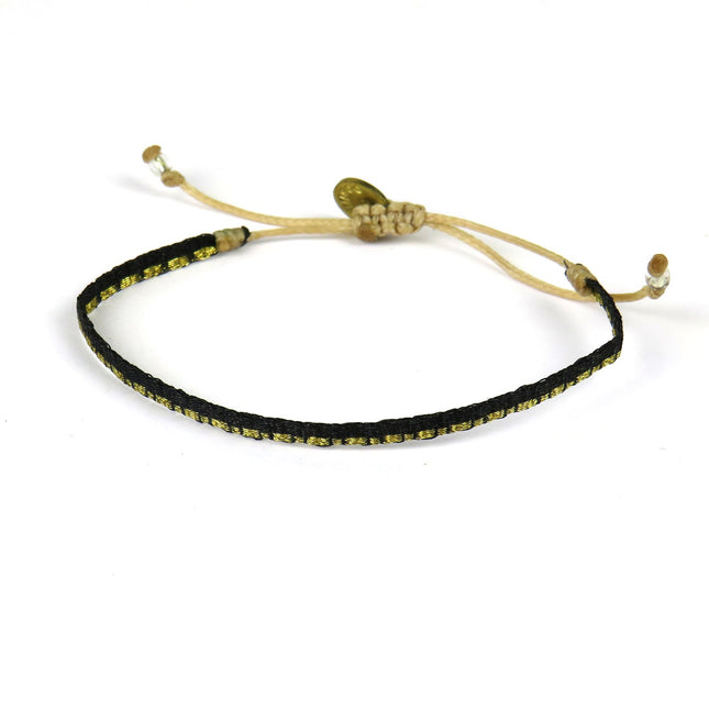 Feines handgewebtes Armband in Goldtönen - Guanabana