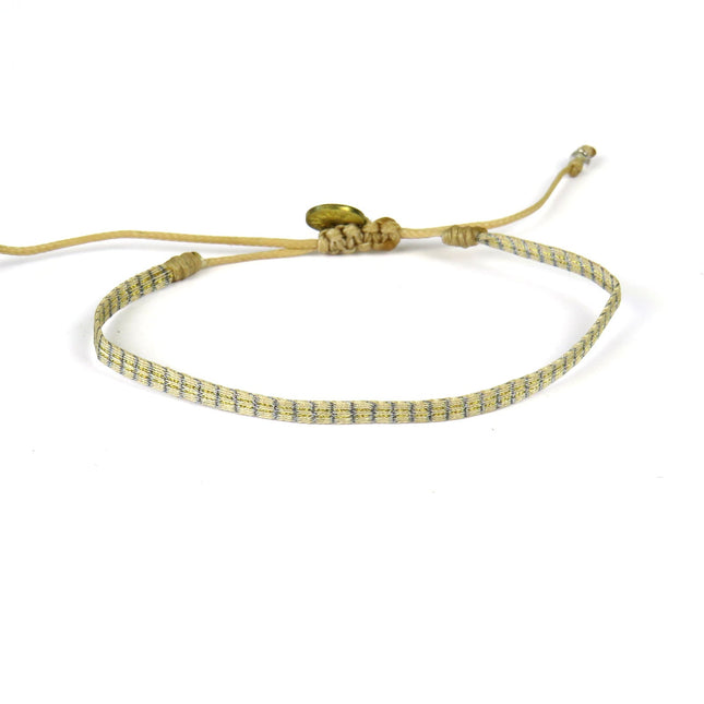 Feines handgewebtes Armband in Goldtönen - Guanabana