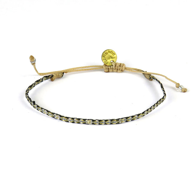 Feines handgewebtes Armband in Goldtönen - Guanabana
