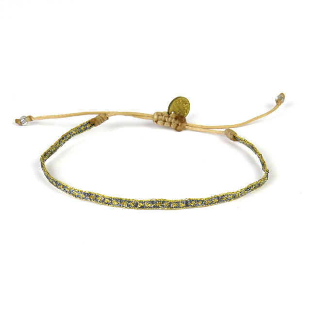 Feines handgewebtes Armband in Goldtönen - Guanabana