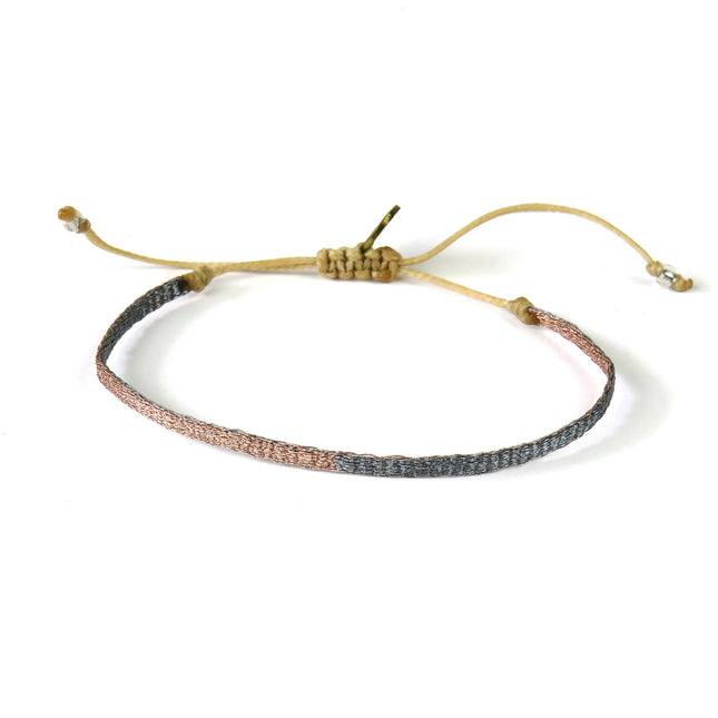 Feines Handgewebtes Armband in Bronzetönen - Guanabana