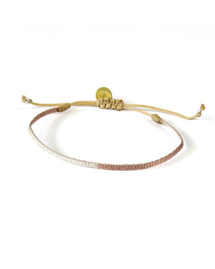 Bracelet Argentinas Fin Bicolore Bronze et Argent - Guanabana