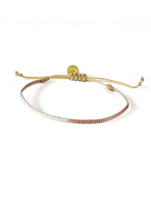 Bracelet Argentinas Fin Bicolore Bronze et Argent - Guanabana