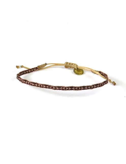 Bracelet Argentinas Fin Pointes Bronze sur Noir - Guanabana