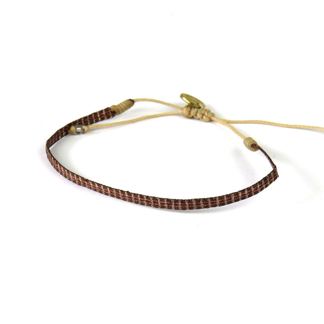 Feines Handgewebtes Armband in Bronzetönen - Guanabana