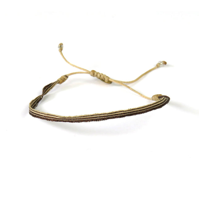 Feines Handgewebtes Armband in Bronzetönen - Guanabana