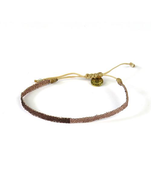 Bracelet Argentinas Fin Bicolore Bronze Foncé et Clair - Guanabana