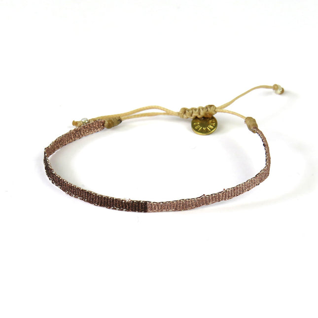Feines Handgewebtes Armband in Bronzetönen - Guanabana