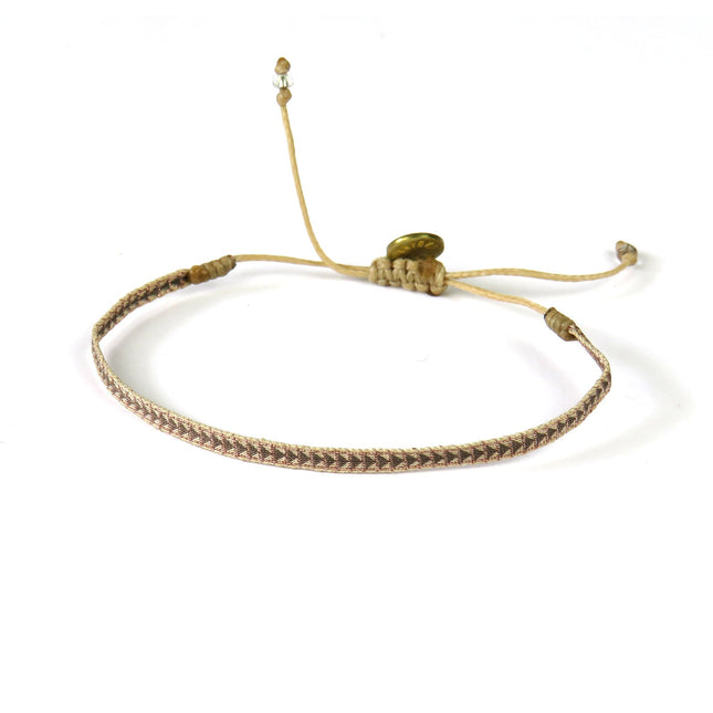 Feines Handgewebtes Armband in Bronzetönen - Guanabana