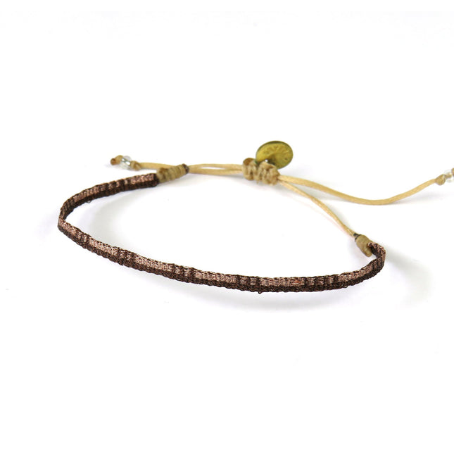Feines Handgewebtes Armband in Bronzetönen - Guanabana