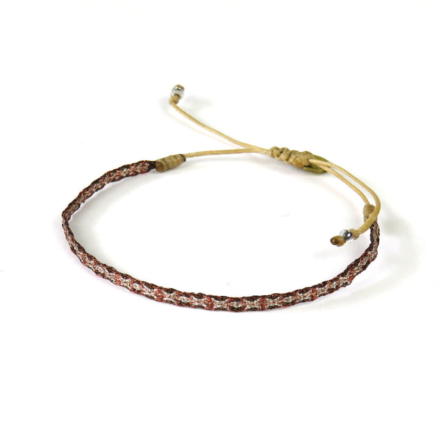 Feines Handgewebtes Armband in Bronzetönen - Guanabana