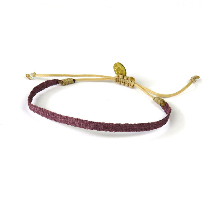 Handgewebtes Armband in Rottönen - Guanabana