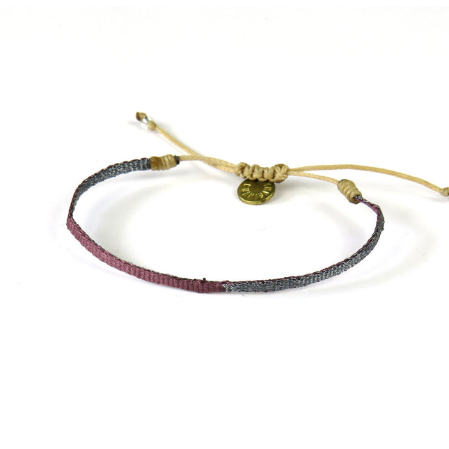 Handgewebtes Armband in Rottönen - Guanabana
