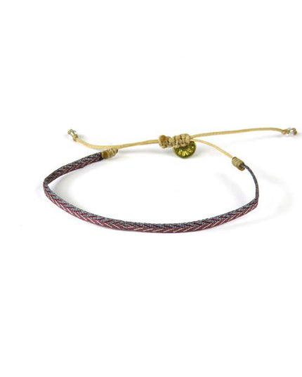 Bracelet Argentinas Fin Pointes Bordeaux et Gris - Guanabana