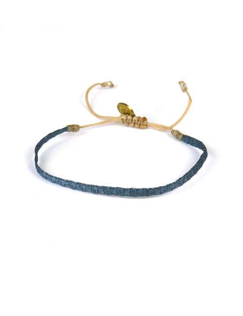 Bracelet Argentinas Fin Bleu Acier Twist - Guanabana