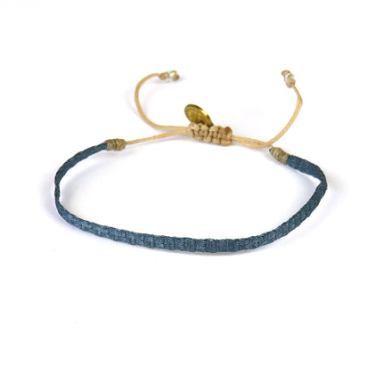 Handgewebtes Armband in Blau- und Grüntönen - Guanabana