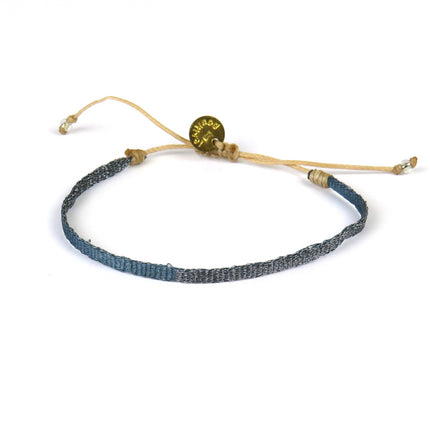 Handgewebtes Armband in Blau- und Grüntönen - Guanabana
