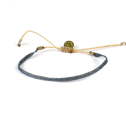 Handgewebtes Armband in Blau- und Grüntönen - Guanabana
