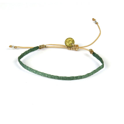 Handgewebtes Armband in Blau- und Grüntönen - Guanabana