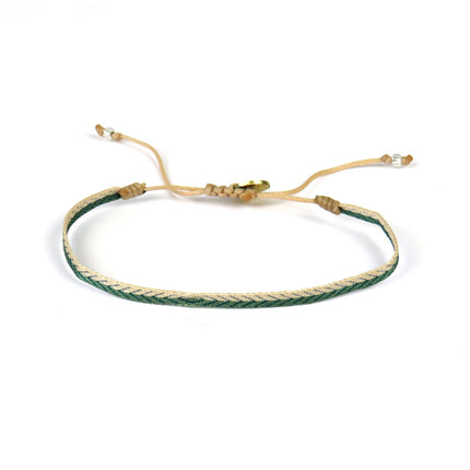 Handgewebtes Armband in Blau- und Grüntönen - Guanabana