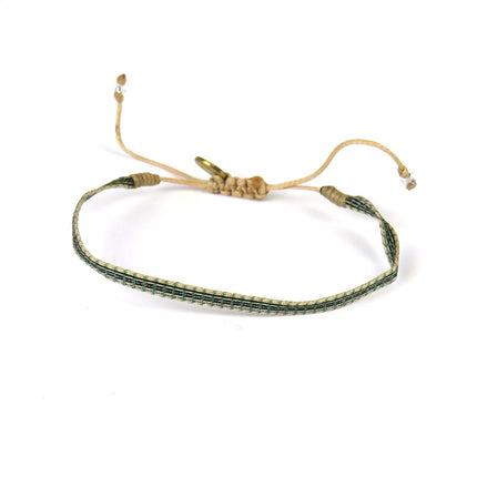 Handgewebtes Armband in Blau- und Grüntönen - Guanabana