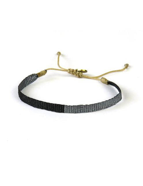 Bracelet Argentinas Moyen Bicolore Noir et Gris - Guanabana