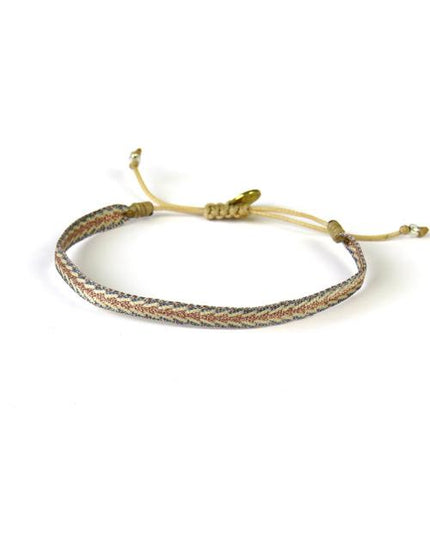 Bracelet Argentinas Moyen Pointes Bronze Paille et Gris - Guanabana