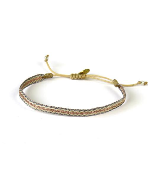 Bracelet Argentinas Moyen Pointes Bronze Paille et Gris - Guanabana