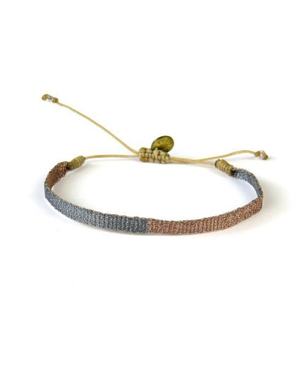Bracelet Argentinas Moyen Bicolore Gris et Bronze - Guanabana