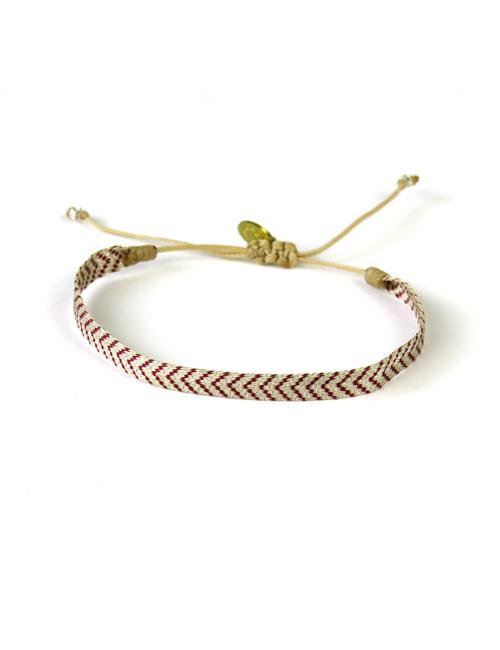 Bracelet Argentinas Moyen Pointes Bordeaux sur Paille - Guanabana