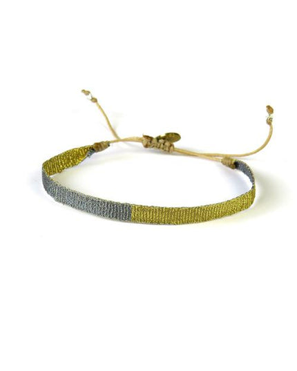 Bracelet Argentinas Moyen Bicolore Or et Gris - Guanabana