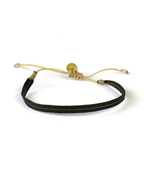 Bracelet Argentinas Moyen Ligne Or sur Noir - Guanabana