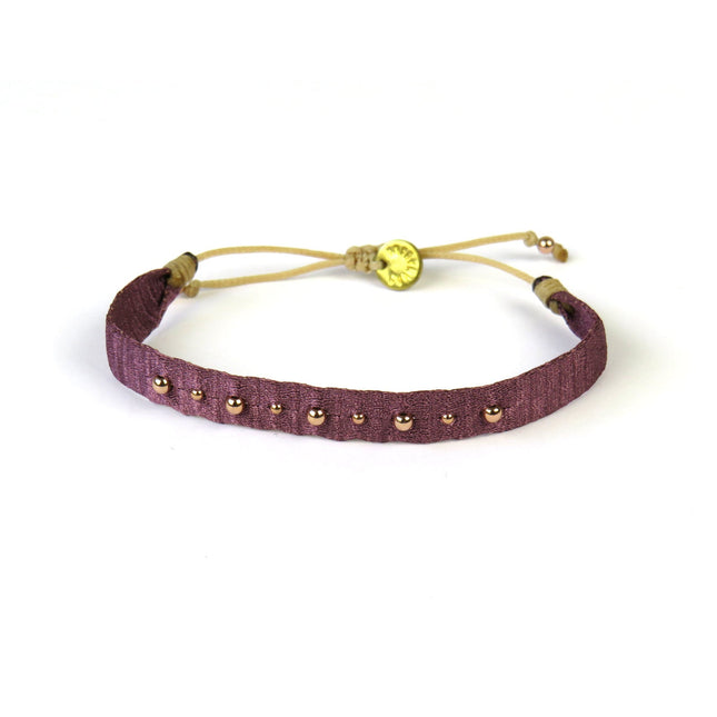 Handgewebtes Armband in Rottönen - Guanabana