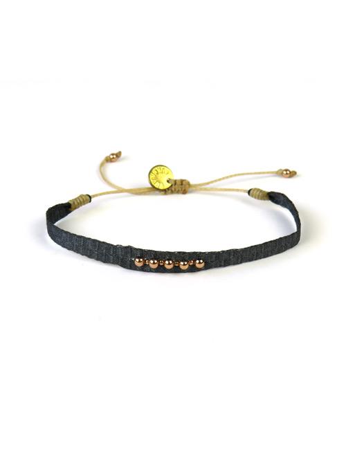 Bracelet Fontana Moyen 9 Billes Compact Noir - Guanabana