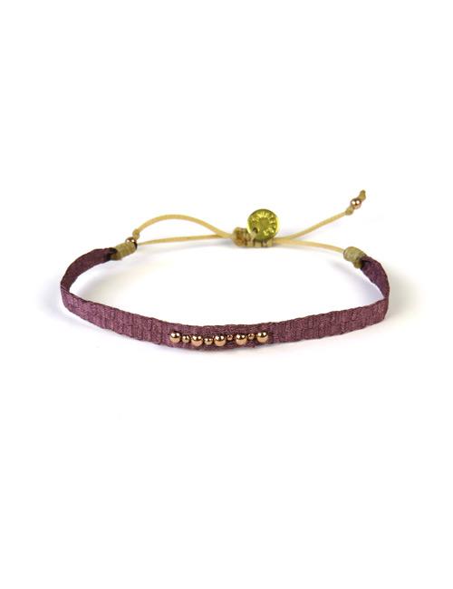 Bracelet Fontana Moyen 9 Billes Compact Bordeaux - Guanabana