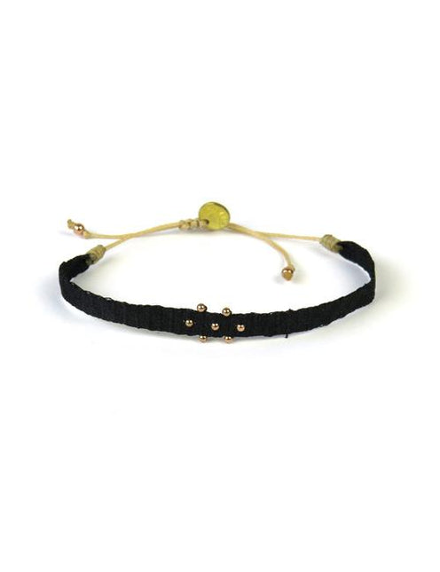 Bracelet Fontana Moyen 7 Billes Noir - Guanabana