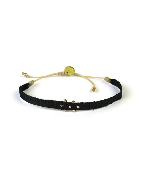 Bracelet Fontana Moyen 7 Billes Noir - Guanabana