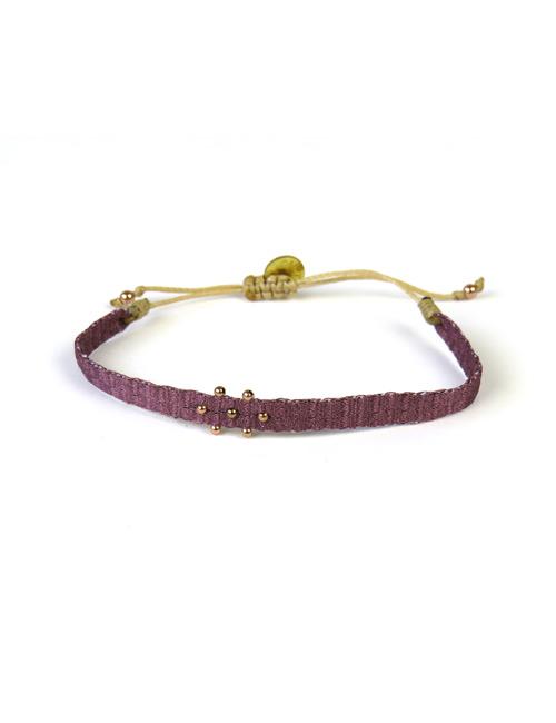 Bracelet Fontana Moyen 7 Billes Bordeaux - Guanabana