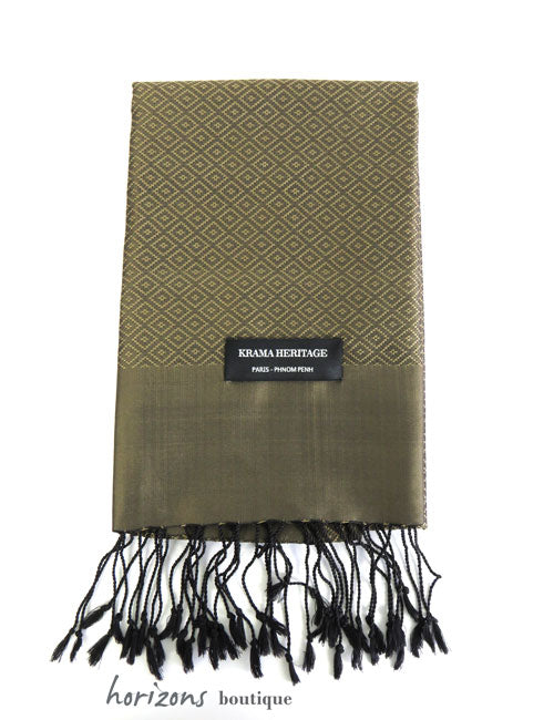 Le Krama en Soie Diamond Bronze
