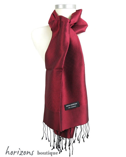 Le Krama en Soie Diamond Pourpre exemple