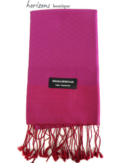 Le Krama en Soie Diamond Violet
