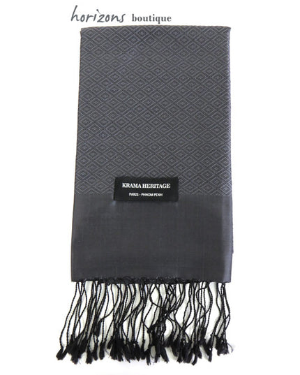 Le Krama en Soie Diamond Acier