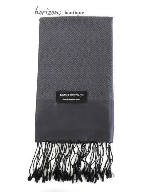 Le Krama en Soie Diamond Acier