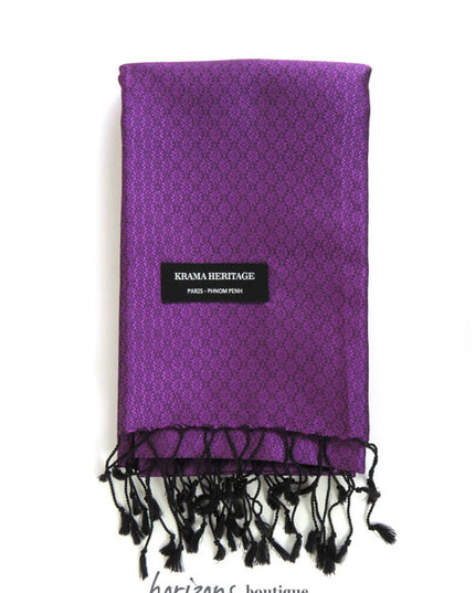 Le Krama en Soie Jasmin Violet