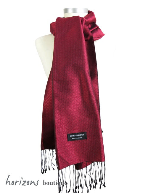 Le Krama en Soie Jasmin Pourpre exemple