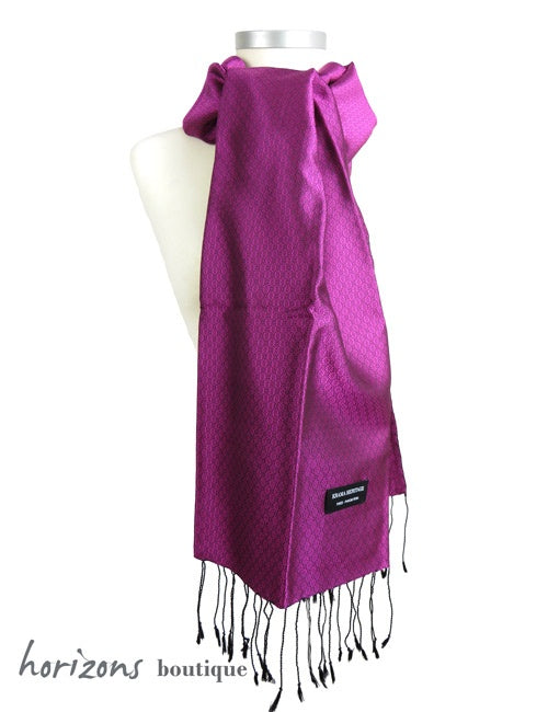 Le Krama en Soie Jasmin Fuchsia exemple