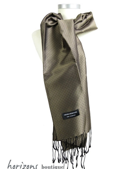 Le Krama en Soie Jasmin Bronze exemple